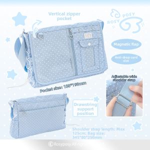 RosyPosy | Fan Support Dot Design Shoulder Crossbody Bag
