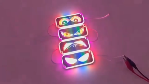 1pcs 12V-24V RGB Auto motorcycle Led Module Short-Style Demon Eye Strobe Warning Light Car Flashing Emergency Lamp