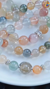 Collection Grade Rare Macaron Candy Rabbit Hair Rutilated Quartz Bracelet