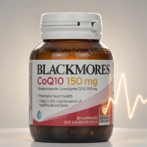 Blackmores CoQ10 150mg 30 Capsules Heart & Vascular Support Regulate Blood Lipids Antioxidant Boost Cellular Energy Relieve Fatigue Supplement