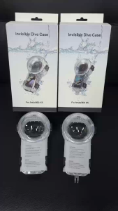 Insta360 X5กรอบดำน้ำที่มองไม่เห็น360องศาแม่เหล็กที่มองไม่เห็นได้อย่างเต็มที่กรอบดำน้ำถอดออกได้กันน้ำ60เมตร