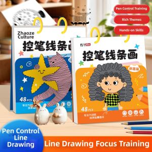 JUANJUANYUN | Control Drawing Practice Sketchbook Coloring Books For Children 3-6 Years