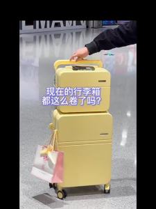 New Womens Wide Handle Travel Suitcase with Password Lock 20in