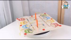 ✅พร้อมส่งในไทย✅ Color Matching Game Walking Beads เลี้ยงลูกเหล็ก จับคู่สี เรียนรู้เรื่องสี เกมส์จับคู่ ของเล่นไม้ เกมส์กระดาน B230603114