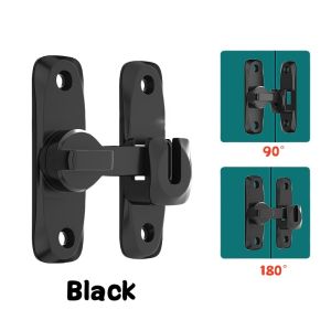 Heavy Duty Barn Door LocksSliding Door LatchAnti-theft BuckleBolt90/180-Degree Flip Gate HardwareBaby Safety Latches