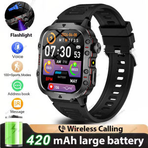 EGC+PPG GPS Sports Fitness Tracker Smartwatch Men 1.96Inch Touch Screen Health Monitoring Bluetooth Call Smart Watch For Android