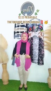 NHM Celana Kantong Boyfriend Panjang Cargo Pants Jumbo- Celana Panjang Bahan