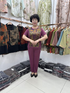 Comfortable Copper Ammonia Rayon Sportswear Set round Neck Two-Piece Suit for Women Summer 2024 Fashion Loose Fit Style