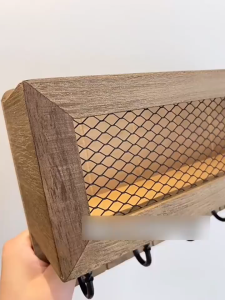 Nearra Wall Mounted Storage Key Holder Entryway Key Holder Wall Wooden Cabinet Tidy-up Organizer