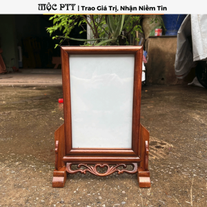 Khung Ảnh Thờ mẫu Tối giản gỗ Hương Đá màu Nâu Óc Chó kích thước ảnh 20 x 30 cm