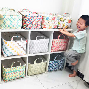 Storage Box Cloth Art Organizing Box Cotton Linen Canvas Drawstring Wardrobe Storage Box Toy Clothes Drawer Type Extra Large Household