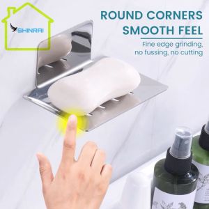 Kệ Đựng Bánh Xà Bông Giá Đựng Bánh Xà Phòng INOX SUS304 Xước Tấm Đặc Dày Nhà Tắm ( Dán Tường - Tặng Keo Dán )