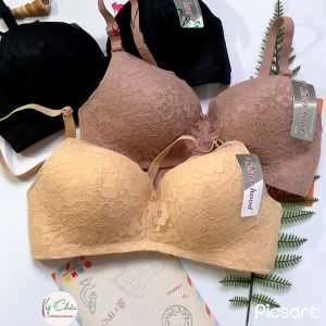 Áo Lót Bigsize Phối Ren Có Gọng Thái Lan SISTER HOOD 719 Áo Ngực Bản To Đệm Mỏng Áo Quả Bự Đơn Sắc - Hàng Nhập Khẩu