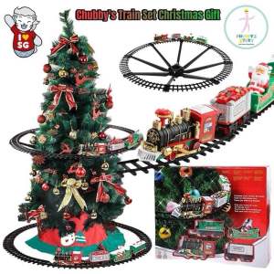 🚂🎁🎄🎅🏻Chubby’s Christmas Unique Train Set with Sound and Light Hanging Christmas Tree Rail Car Christmas Toy Present Gift