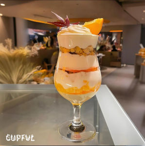 Retro Japanese Style Glass Cocktail Cup Ice Cream Dessert Cup High Footed Glassware Heat Resistant 301mL-400mL Barware