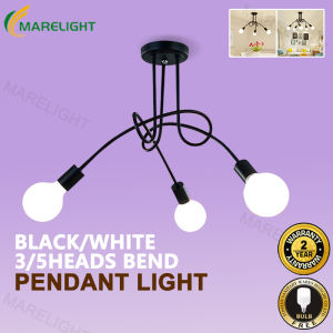 【Free Bulb】Modern Chandelier Ceiling Light Nordic LED Pendant Lamp 3/5 Heads For Living Room Bedroom Kitchen Drop Lights MARELIGHT