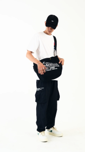 TENDENCIES Newspaper Bag Enthusiast Black Messenger Postman Sling Bag