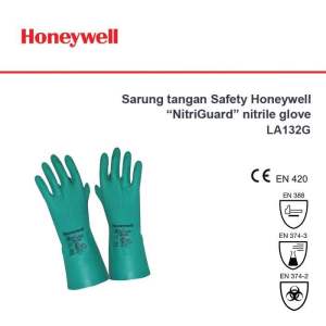 Sarung tangan HONEYWELL safety glove nitrile nitriguard - LA132G/9 anti robek serba guna kuat