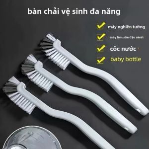 Bàn Chải Vệ Sinh Cán Dài Đa Chức Năng Thân Thiện Với Môi Trường Làm Bằng Nhựa Dùng Cho Nhà Bếp Phòng Tắm Ngoài Trời Cốc Máy Xay Sinh Tố Chai Lọ - Sử Dụng Bền Bỉ Thủ Công