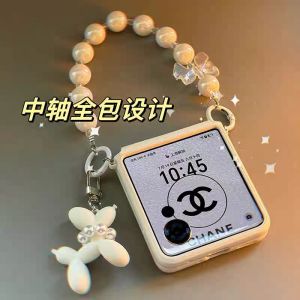 Full Cover Foldable Screen Huawei Nova Protection Case for Honor MagicVFlip2 Samsung ZFlip7/6 Xiaomi Mix Phone Shell with Central Axis Chain