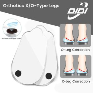 DIDI 1 Pair Gel Magnet Heel Pad Silicon Orthopedic Insoles O/X Type Leg Knee Varus Correction Heel Pad
