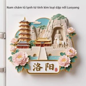 HENGSHU | Từ Tính Tủ Lạnh 3D Kim Loại Quà Lưu Niệm Du Lịch Trang Trí Cửa