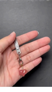Stainless Steel Crystal Pendant Amulet Pin Clip | 不锈钢水晶吊坠佛牌夹