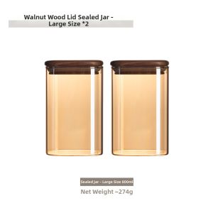 Food Grade Coffee Bean & Tea Storage Glass Vacuum Seal Container