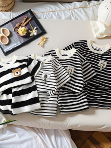 Children Striped Short Sleeve Set