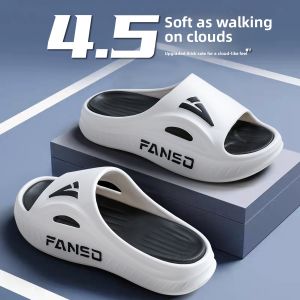 Mens Outdoor Wearable Slippers Summer Anti-Slip Anti-Odor Wear-Resistant Sports Basketball Thick Bottom Sandals EVA Material