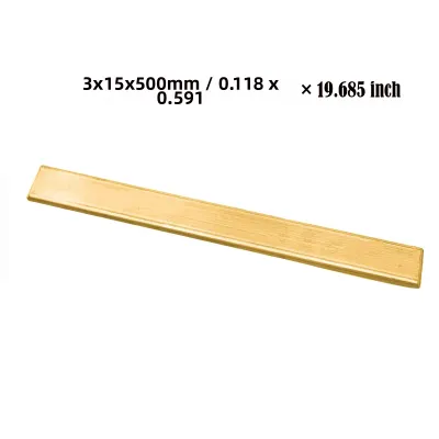 Thanh Đồng Thau H59 Chiều Dài 500mm Tấm Hợp Kim Đồng Độ Dày 2/3/4/5/6/8mm Dùng Cho Thủ Công & Công Nghiệp