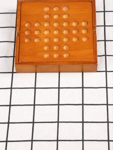 1Set Europe Board Game Single Chess Peg Solitaire Diamond Move Independently Cognitive Ability Toy Classical Toys