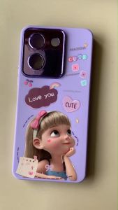 Case vivo รุ่น Y36 4G เคส กำมะหยี่ กันกระแทก ปกป้องกล้อง และ ฟิล์มกระจก เคส ลายการ์ตูน แฟชั่น กันลื่น เคสมือถือ กันรอย วีโว่ Y 36 ตรงรุ่น