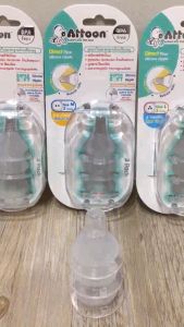 จุกนมคอแคบคอกว้างAttoon หลายรู ควบคุมการไหลด้วยปริมาณรู ป้องกันการสําลัก นุ่มเสมือนนมแม่