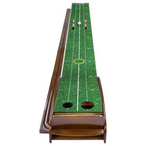 PGA | Indoor Golf Putting Practice Mat Wooden Golf Training Equipment