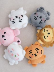 Muziktiger Cute Healing Fat Tiger Mini Dolls Womens Bag Decorative Hanging Charms Keychains Fashionable Accessory