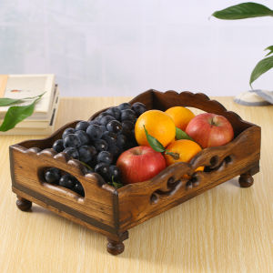 Thailand Solid Wood Atmospheric Snacks Retro New Chinese Fruit Plate