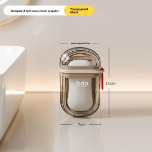 MONLEYTA | Portable Travel Soap Box Sealed With Cover Drainage Mini Soap Storage Box Luxury Soap Holder Soap Dish Soap Container