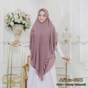 BISA COD Hijab Instan Bergo Jumbo Pet Antem Kode AFIKA Bahan Ceruti Babydoll by Ory AjeZas Collect