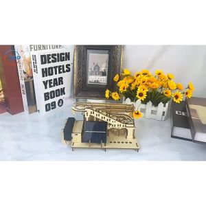 Mô hình Truyền động bánh răng 3D Hình Bậc thang Chạy bằng Pin và  Năng lượng Mặt Trời GZ218