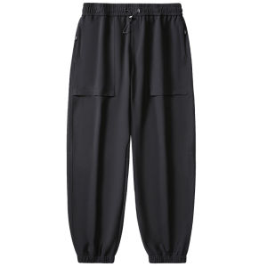 Outdoor Sports Windproof Trousers Mens Spring Autumn New Style Casual Pants Loose Fit Breathable Elastic Waist Long Trousers