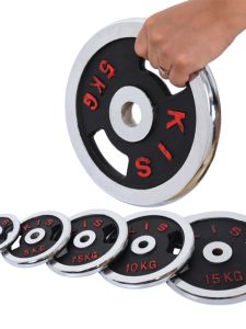 Gym Fitness Mens Dumbbell Barbell Plated Small Hole Electroplating Shared Plate Hand Grip Plate Sports Health Training Equipment