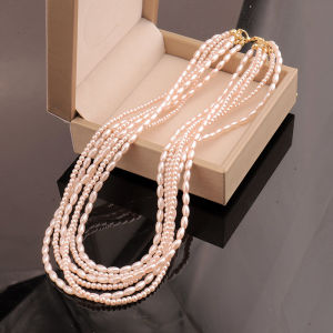 New Summer Fashion Pearl Necklace Women Casual Decorative Multi-layered Versatile Choker Necklace Jewelry Accessory