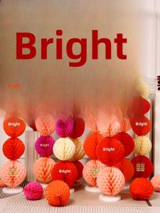 Wedding Decorative Honeycomb Ball Stand Set Living Room Decoration Wedding Supplies for Mens Side of Engagement