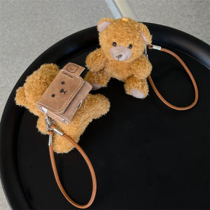 Cute Plush Bear Silicone Protective Case for Apple Wireless Bluetooth Earphones AirPods pro 2 AirPods 4 Compatible 1/2 Gen Anti-Fall