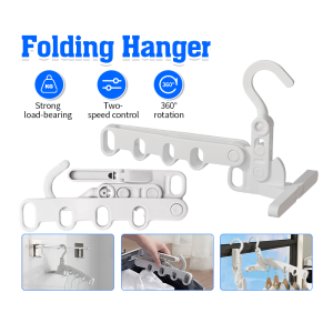 Foldable Hanger Clothes Rack Drying Rack Gantung Baju Organizer Space Saving Hanger Multi-Port Clothing Rack Plastic Scarf Carbide 衣架