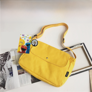 Casual Mens Canvas Crossbody Bag Trendy INS Small Sling Bag Womens Backpack Japanese Style Postal Carrier Satchel for Youth