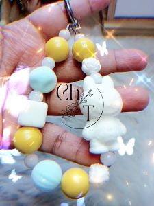 Phone Charms Lanyard Cotton Candy Labubu
