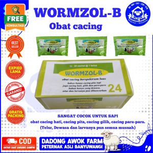 WORMZOL B 1 BOLUS SACHET - Obat Cacing Cacingan Sapi Kerbau Kuda Kurus MEDION | Ibrahim Dadung awuk