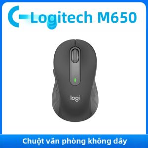 Chuột Văn Phòng Không Dây Logitech M650 Silent Wireless Thiết Kế Công Thái Học Kết Nối Đa Thiết Bị Cho PC Mac Laptop - Hướng Tay Phải Độ Phân Giải 4000 DPI